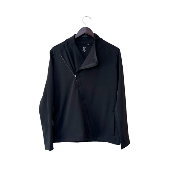 EP Pro New York Golf Black Asymmetrical Zip Moto Golf Jacket Size M - Picture 2 of 11
